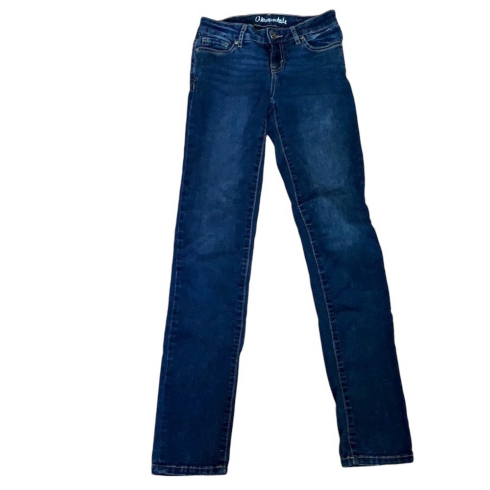 Aeropostale Bayla Dark Wash Low Rise Skinny Jeans Women’s Size 00 Regular Y2K